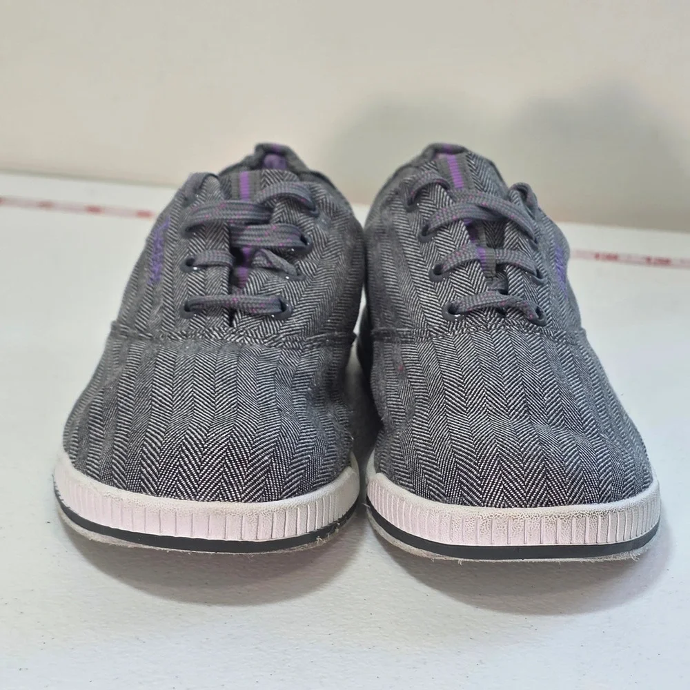 Dexter Kerrie Herringbone Bowling Shoes B4271-5 Womens 7 M(B) Grey Purple Sporty